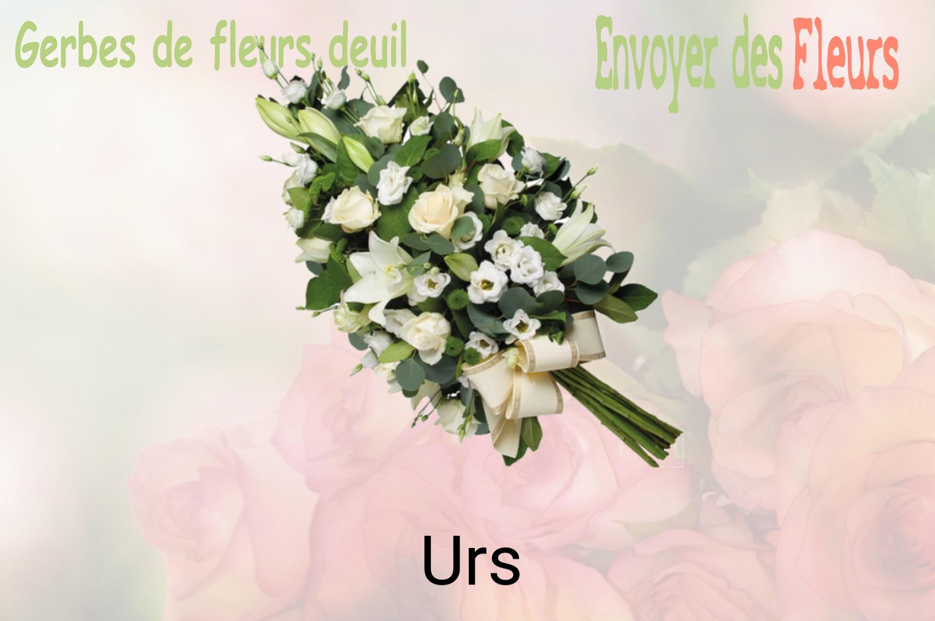 Gerbe de fleurs de deuil livrée à Urs